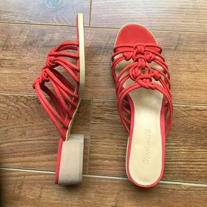Madewell Dakota sandals orange
